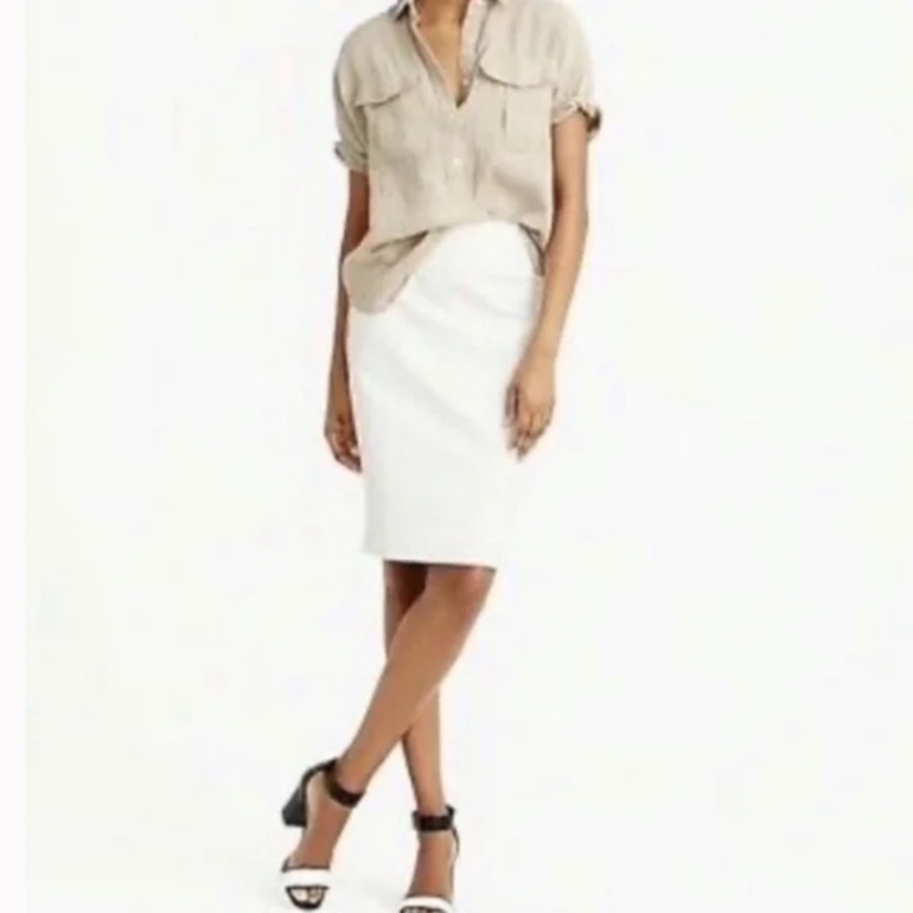 J.CREW || Woman’s Cream Pencil Skirt size 8